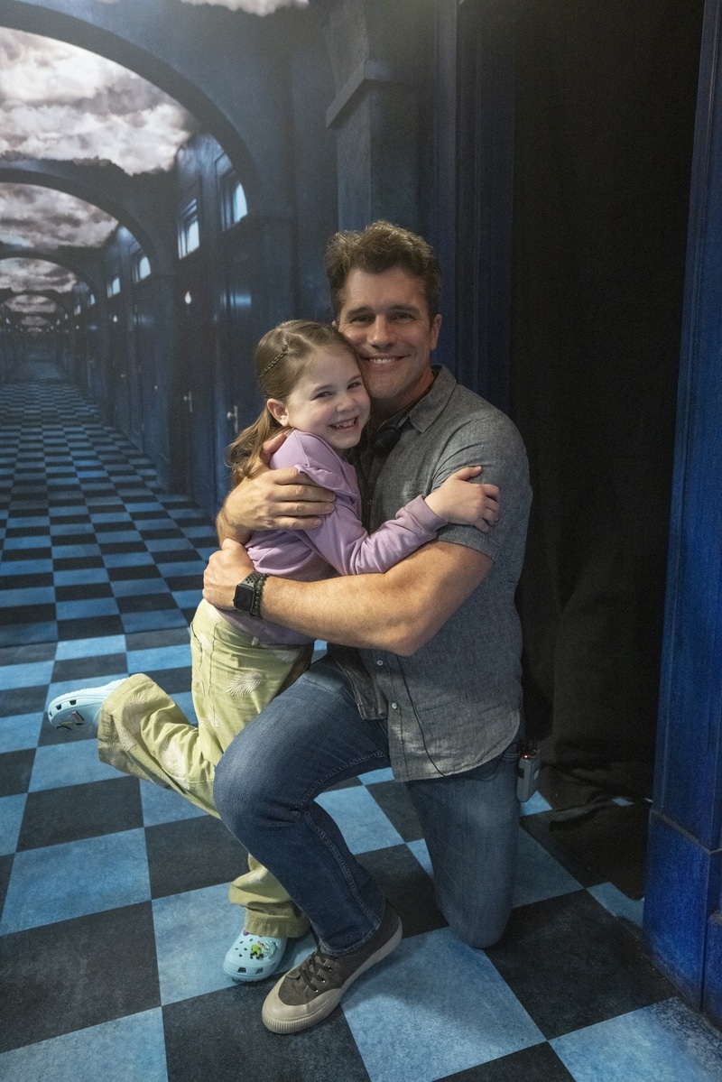 IMAGINARY Director Jeff Wadlow and star Pyper Braun Behind the scenes. Credit: Parrish Lewis for Lionsgate