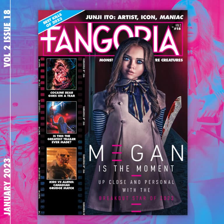 M3GAN Dances Her Way Onto FANGORIA #18 Newsstand Cover!
