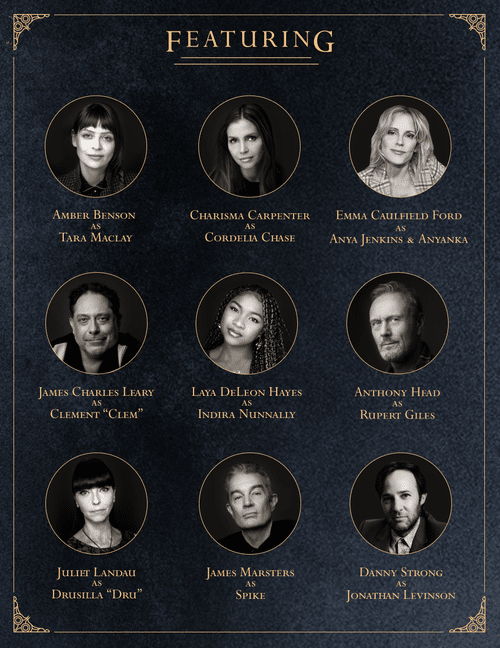 The casting sheet for Audible's original series SLAYERS.