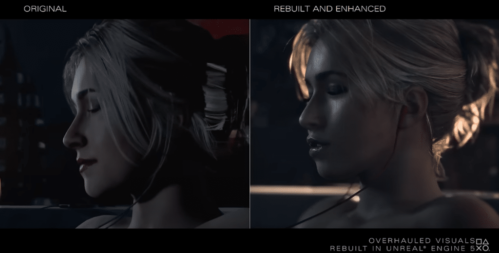 Until Dawn remake graphics comparison