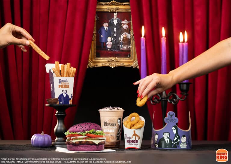 The Burger King ADDAMS FAMILY Halloween Menu Looks Pretty Goth
