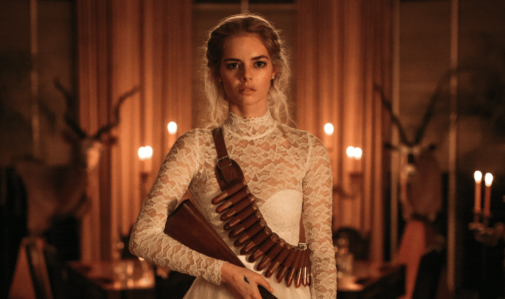 Samara Weaving as Grace in Radio Silence's READY OR NOT (Credit: Searchlight Pictures)