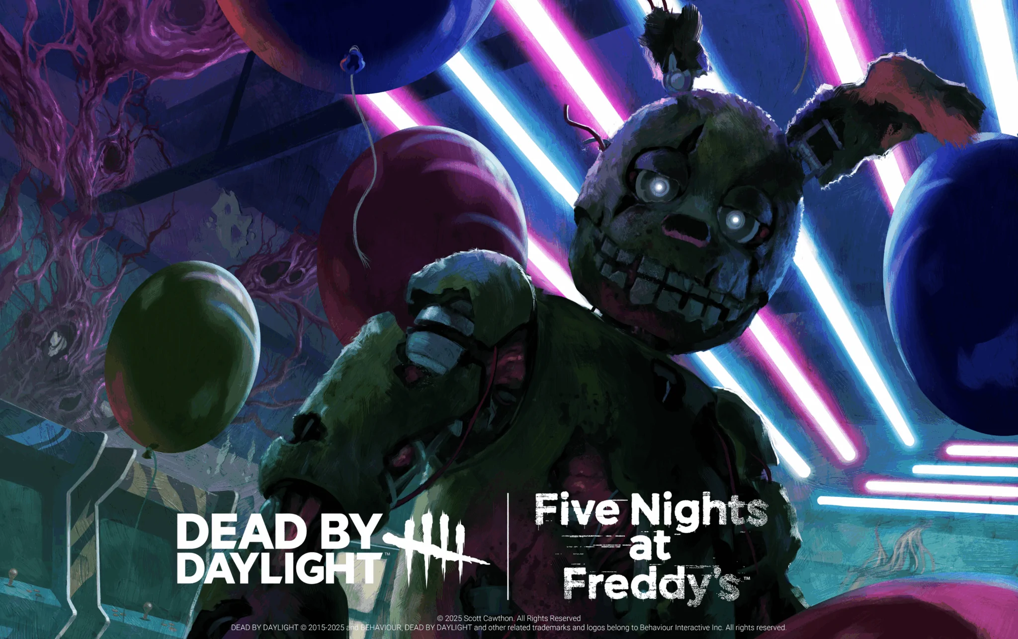 Dead by Daylight/Five Nights at Freddy's Springtrap artwork