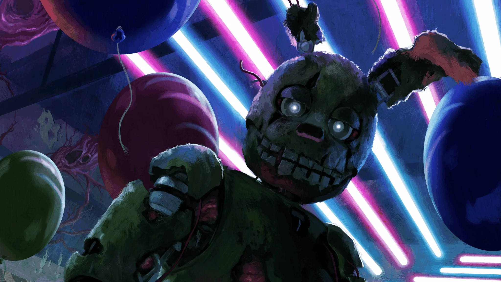 Dead by Daylight/Five Nights at Freddy's Springtrap artwork
