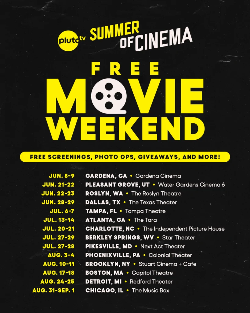 PLUTO TV FREE MOVIE WEEKEND (2025)