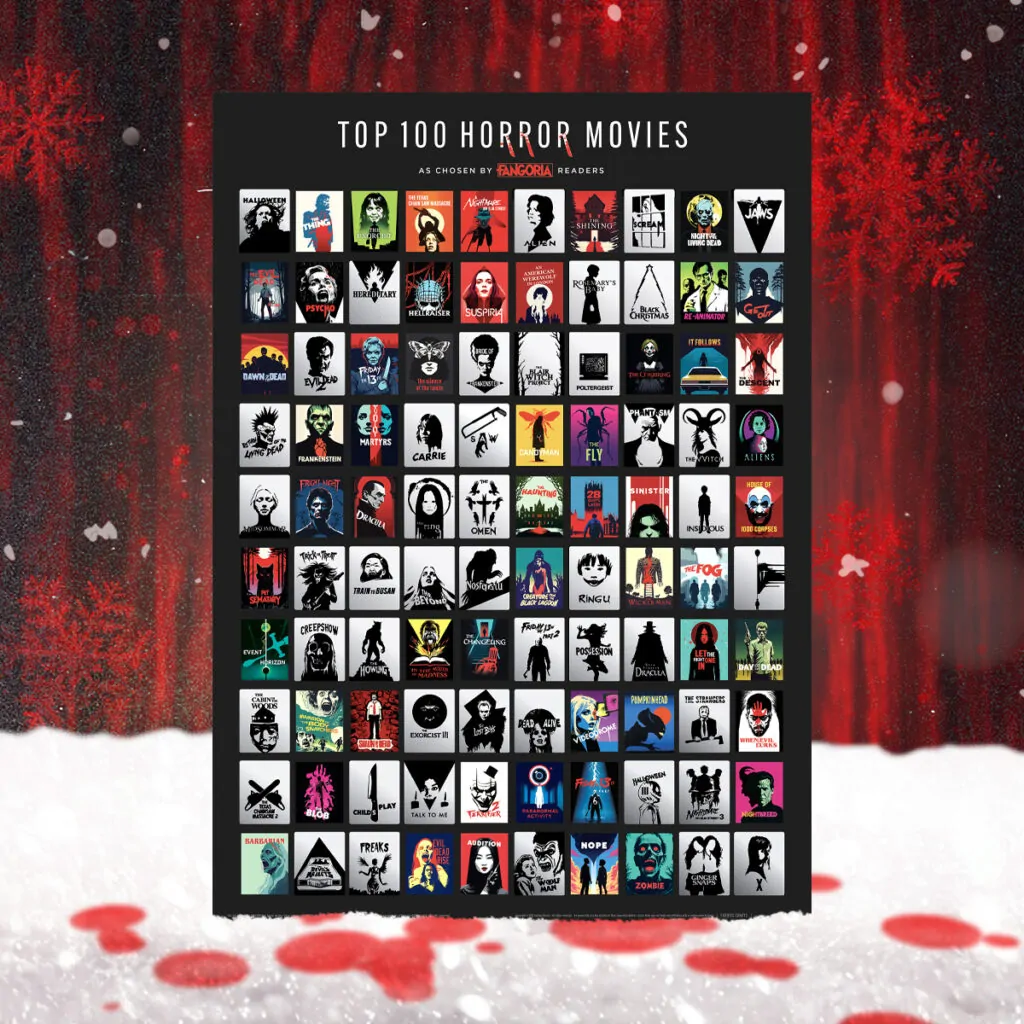gift guide horror movie fans top 100 horror movies of all time scratch off poster