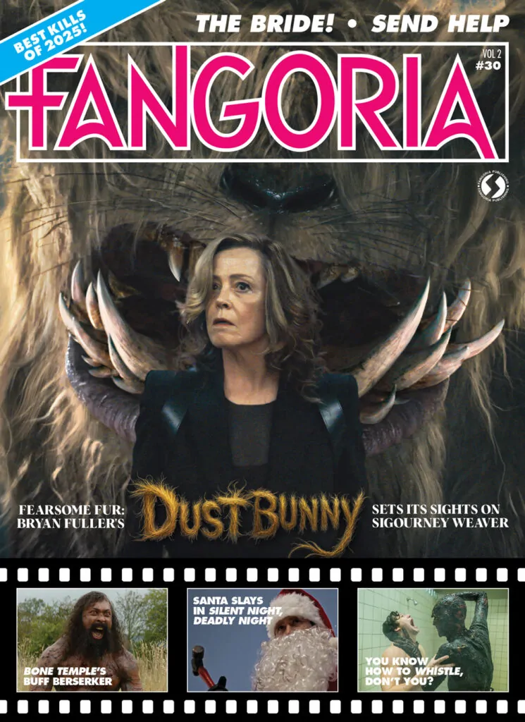 Sigourney Weaver and DUST BUNNY on FANGORIA #30 Newsstand Cover