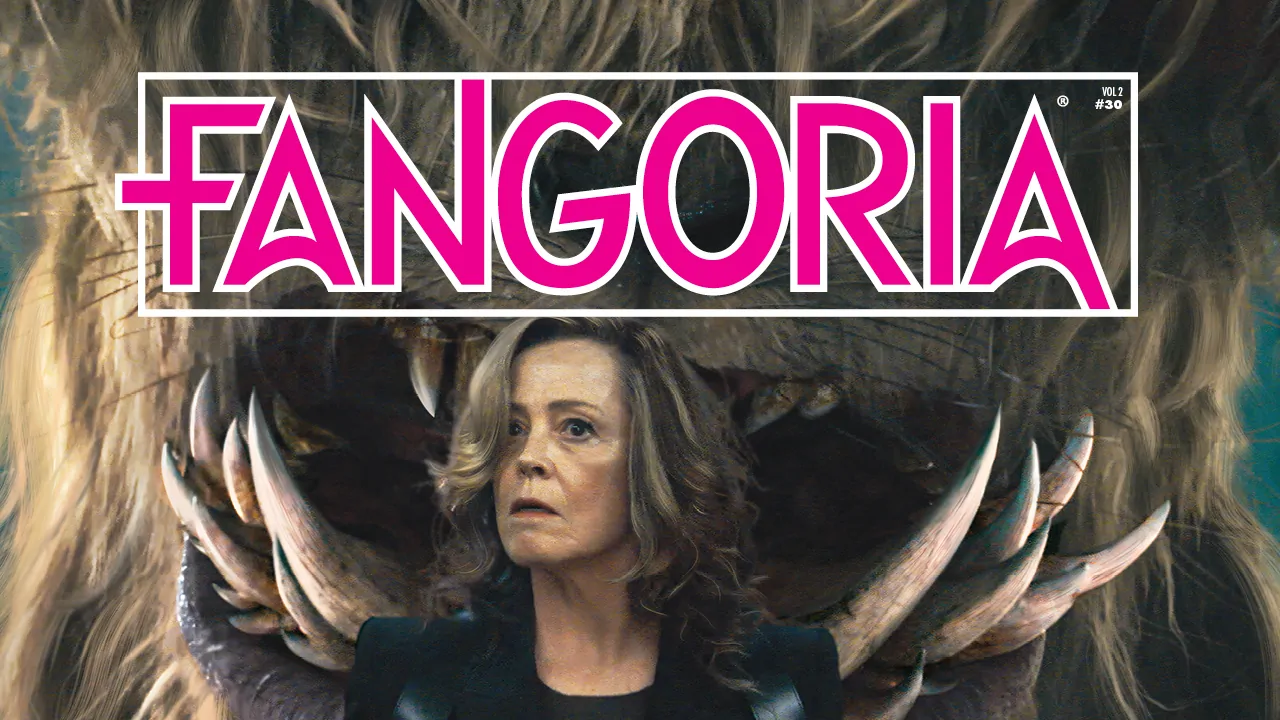 Sigourney Weaver and DUST BUNNY on FANGORIA #30 Newsstand Cover