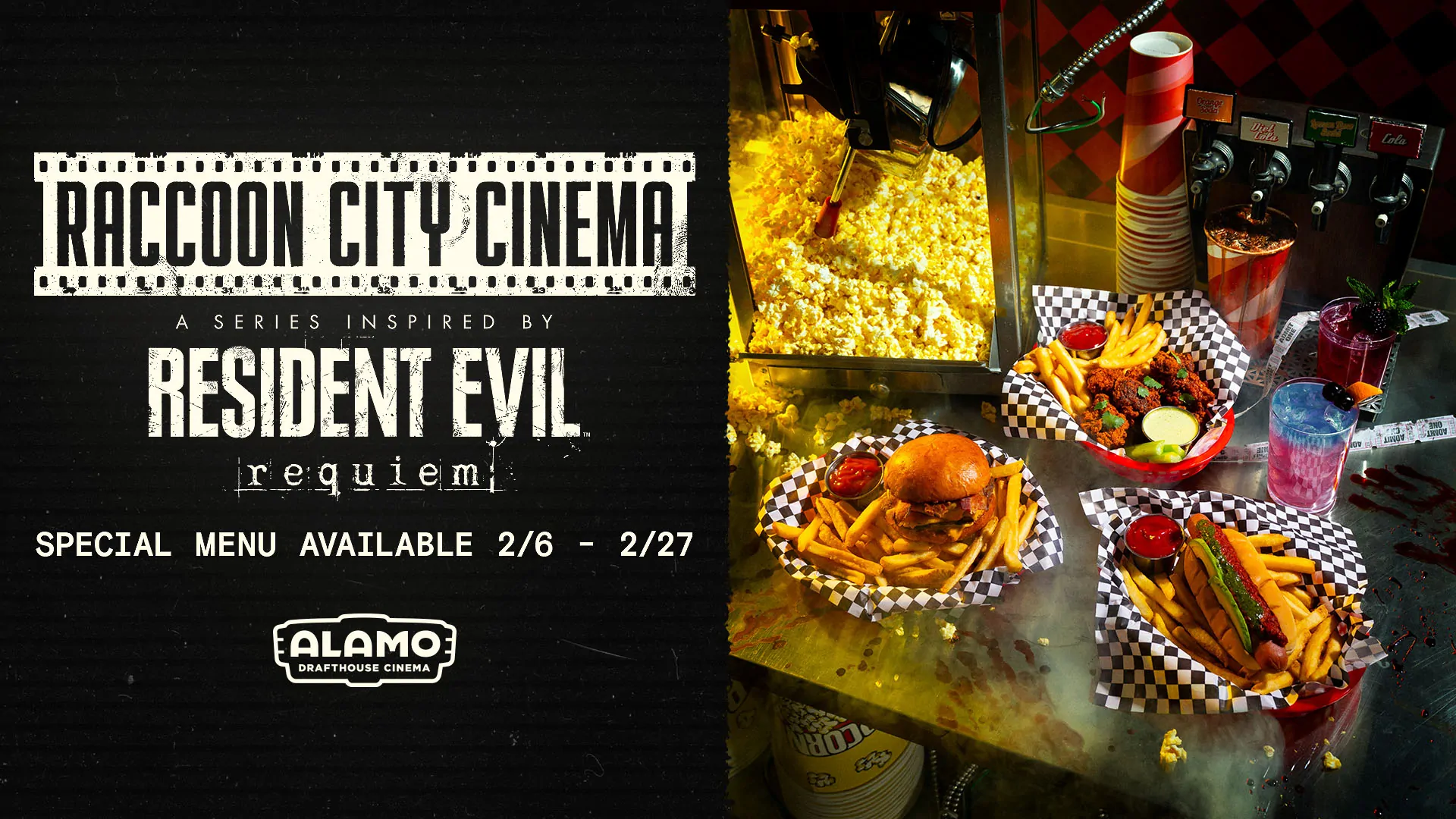Alamo Drafthouse's RESIDENT EVIL inspired menu (Credit: Alamo Drafthouse)