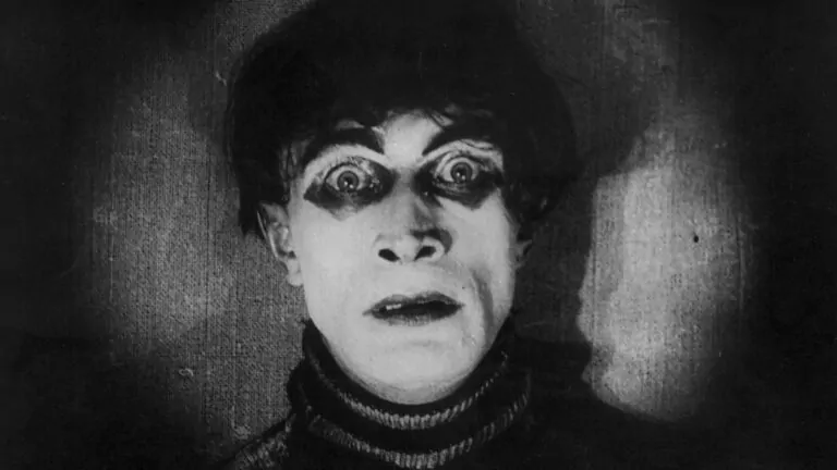 Conrad Veidt as somnambulist Cesare in Robert Wiene's 1920 expressionist horror THE CABINET OF DR. CALIGARI (Credit: IMDb)