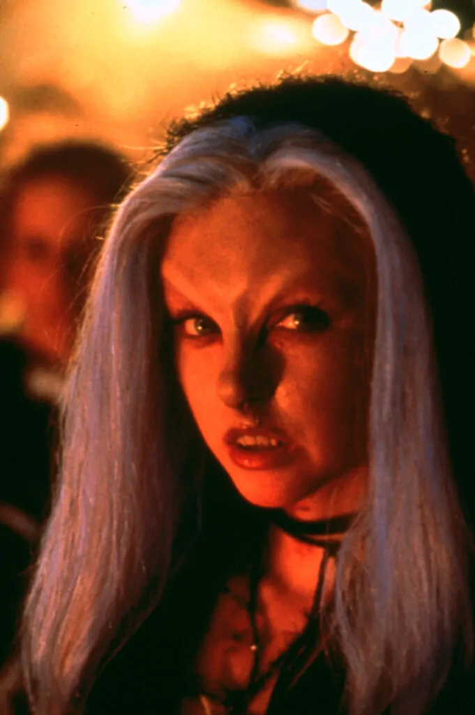 GINGER SNAPS werewolf makeup on Katharine Isabelle (Credit: Lionsgate)